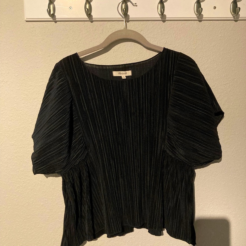 Madewell pleated crepe top